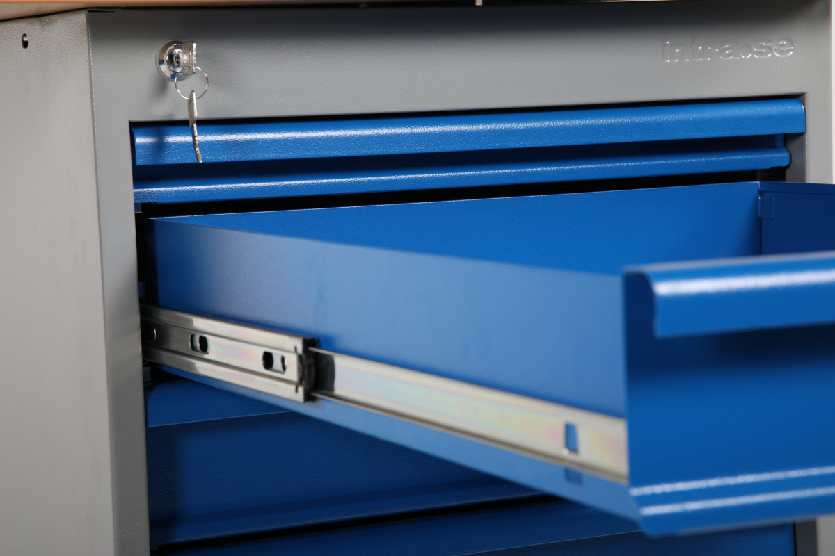 Bord med hurts 5 lådor, 2000mm, Board