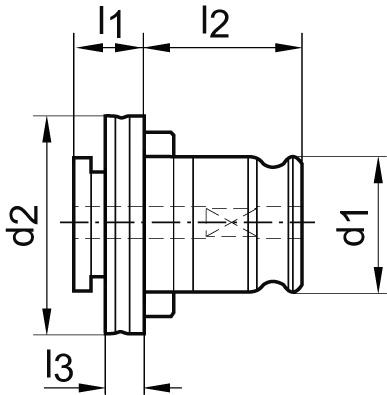 Tapphylsa utan säkerhetsslirkoppling FE 3/EX 11,0mm