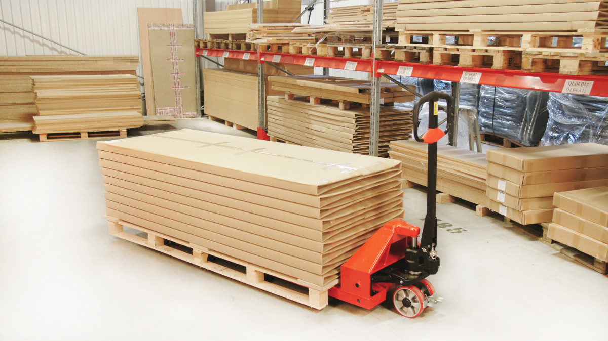 Kraftig Pallyftare AC 3000kg, 540X1800 boggie, polyuretan
