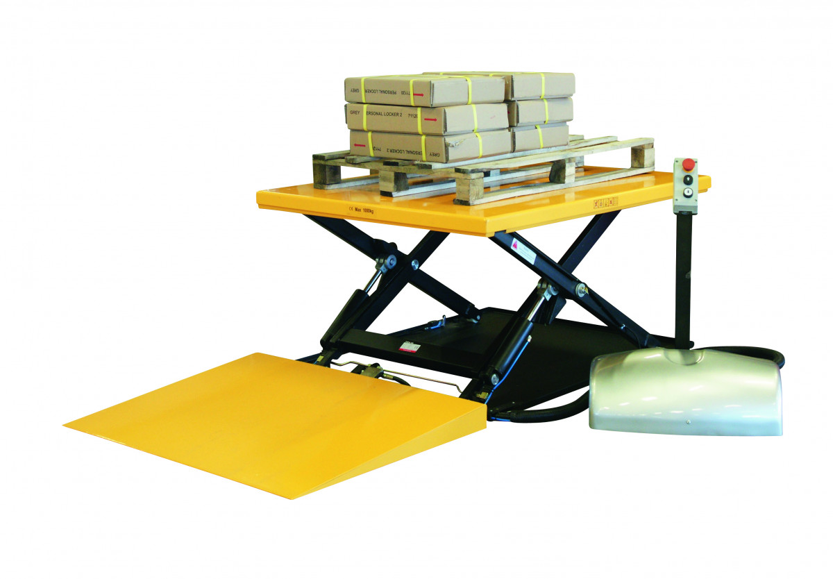 Lyftbord 1000kg, 1450x1140mm med ramp