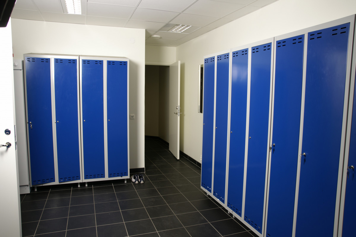 Klädskåp Blått/Grått, 2 dörrar
