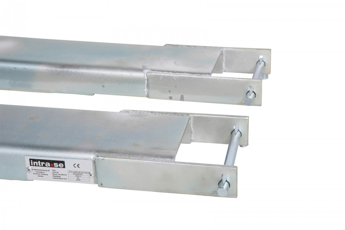 Förlängningsgafflar Galv L2200xB125xH50 4 ton