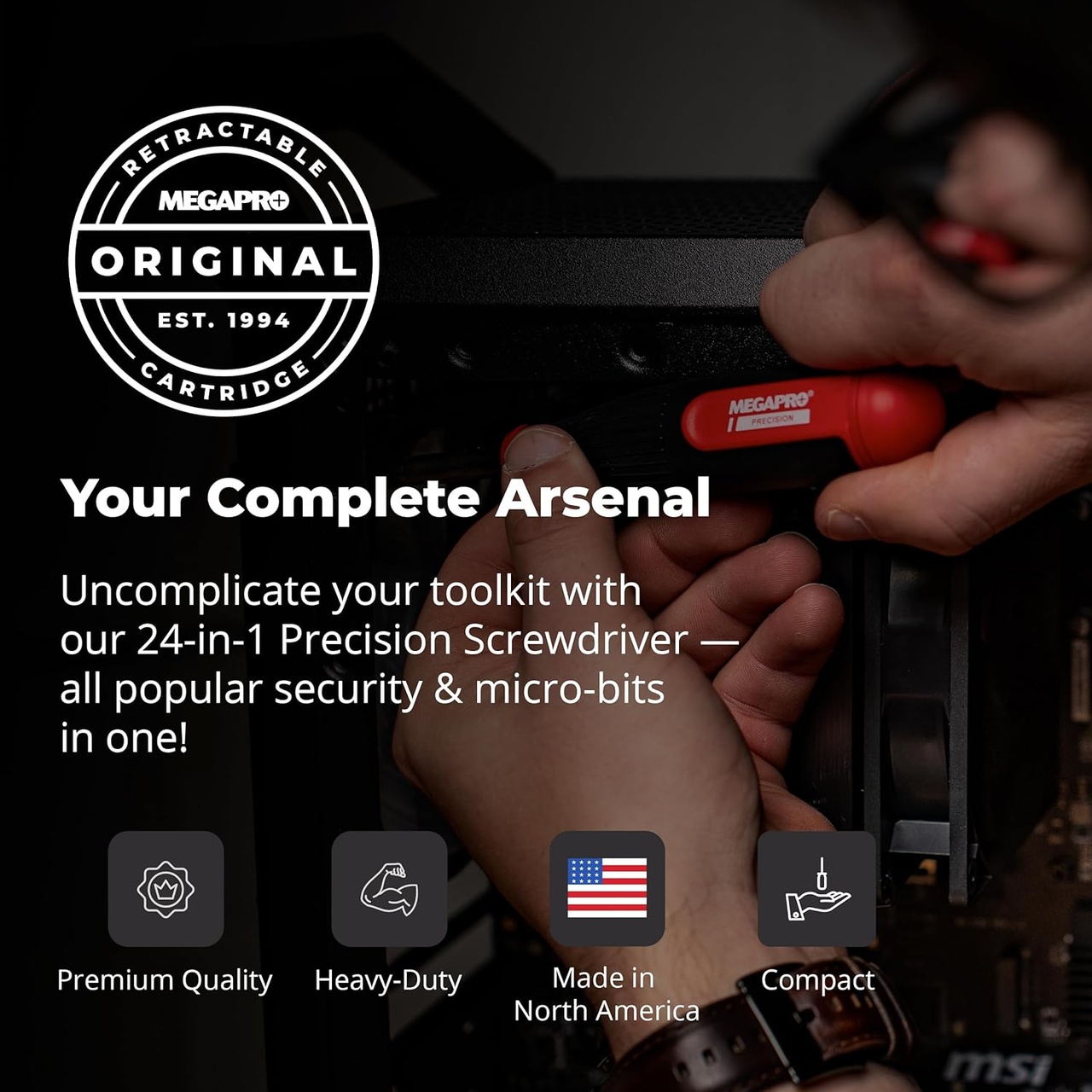 Bitsskruvmejsel Megapro Precision 24-IN-1