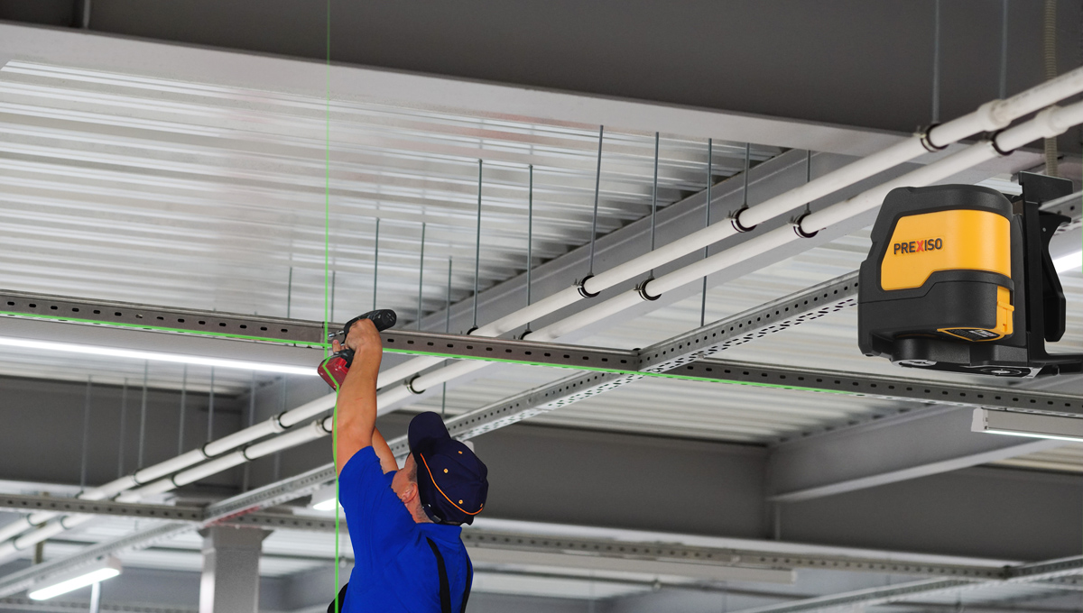 Korslinjelaser Grön PLC15DG 30m