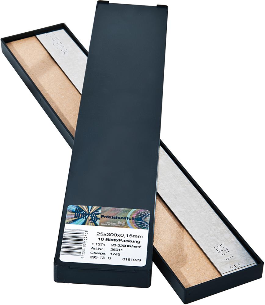 Stålfolie sortiment 300x25mm P0,01-1,00mm