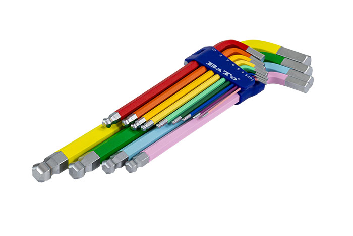 Sexkantnyckelsats XXL 2,0-19mm 13-delar m. kula, färgad