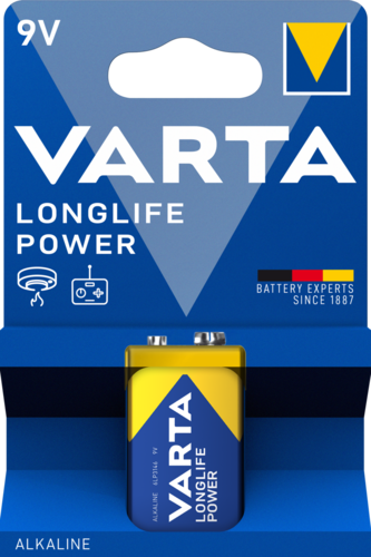 Batteri 6LR61 9V, Longlife Power, Blister 1st