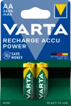 Batteri Laddningsbart NiMH, AA/HR06 1,2V 2600mAh, Blister 2st