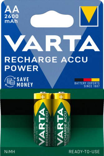 Batteri Laddningsbart NiMH, AA/HR06 1,2V 2600mAh, Blister 2st