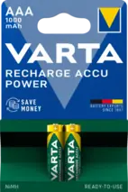 Batteri Laddningsbart NiMH, AAA/HR03 1,2V 1000mAh, Blister 2st