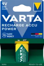 Batteri Laddningsbart NiMH, E/HR6 9V 200mAh, Blister