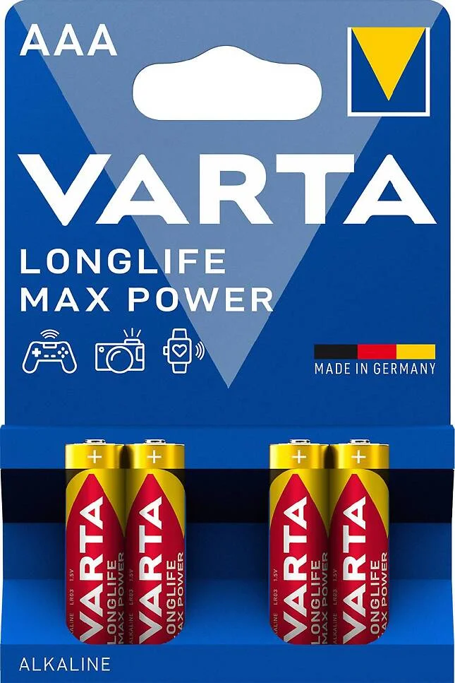 Batteri Longlife Max Power AAA LR03 1,5V, 4 pack blister