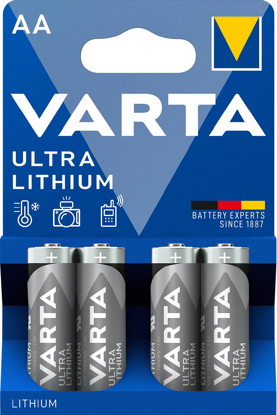 Batteri AA/LR06 1,5V Ultra Litium, Blister 4st