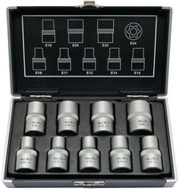 Hylssats 1/2" Torx E10 - E24 9-delar
