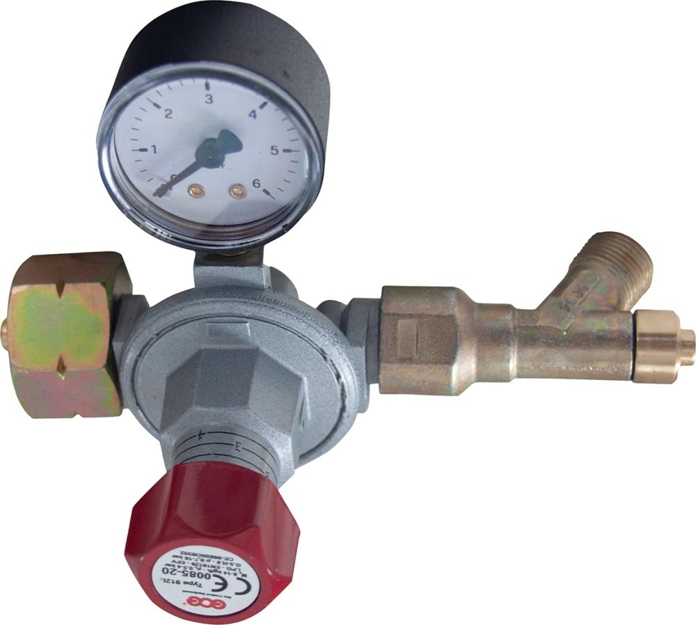 Regulator för Propanflaska 5/11/33kg med manometer 0,5-4bar