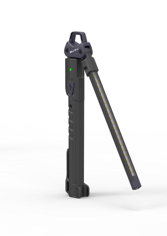 Servicelampa Pro Slim 120-600lm laddbar med magneter & Clips