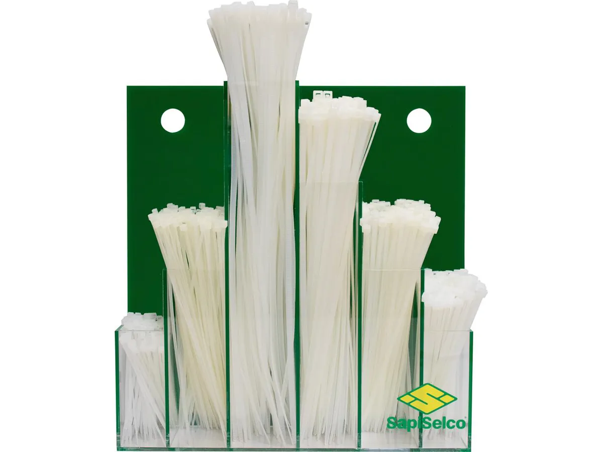 Buntbandsortiment nylon natur 600-delar i display