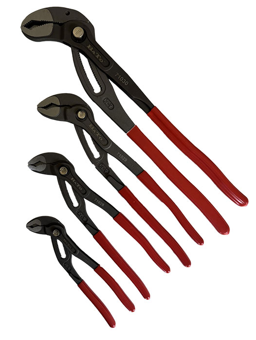 Polygriptångsats med snabbinställning 4-delar, 180, 250, 300, 400mm