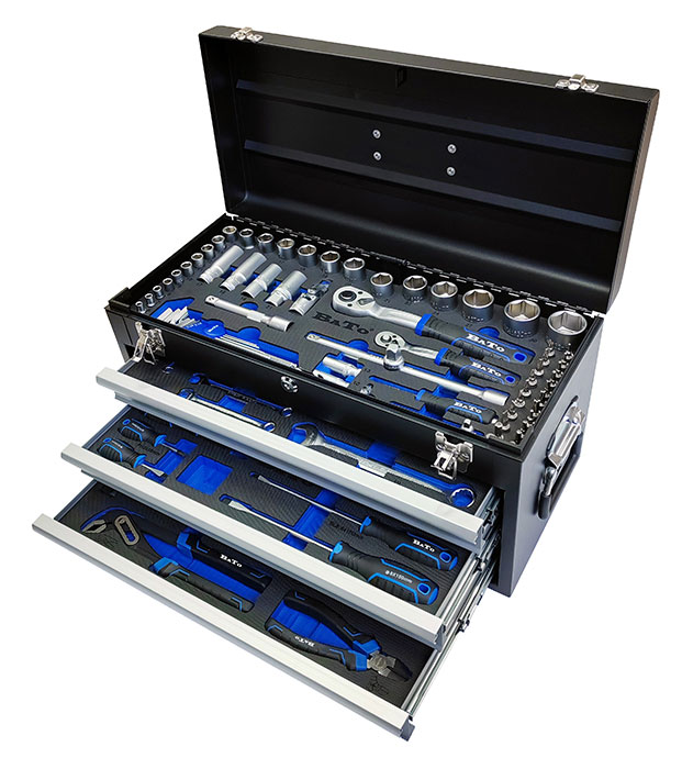 Verktygssats med 3 lådor 99-delar verktyg