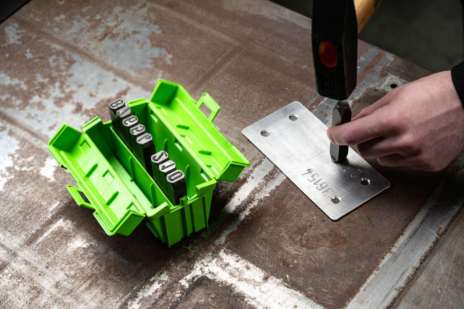 Sifferstämplar 0-9, DIN 1451