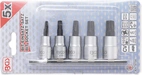 Bit-Insats-sats | 10 mm (3/8") | 4-kant profil (för MTS-Mortorq) MTS0 - MTS04 | 5 delar