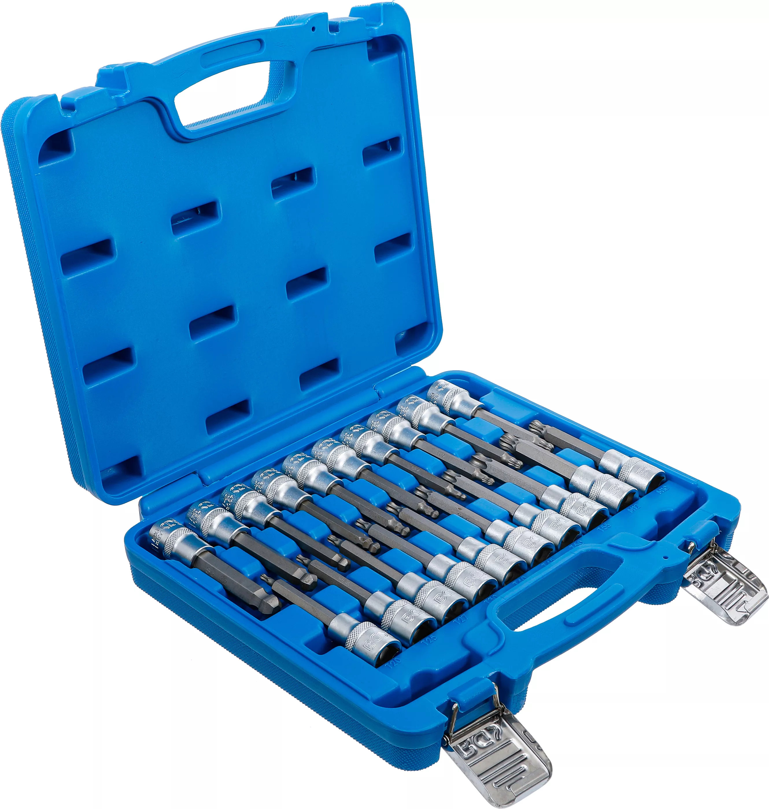 Bit-Insats-sats | 12,5 mm (1/2") | Inre sexkant, T-Profil (för Torx), inre mångtandad (för XZN) med kulända | 20 delar