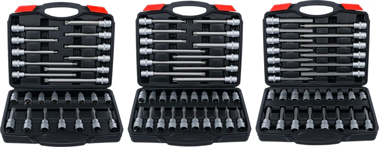 Bit-Insats-sortiment | Inre fyrkant 12,5 mm (1/2") | 88 delar