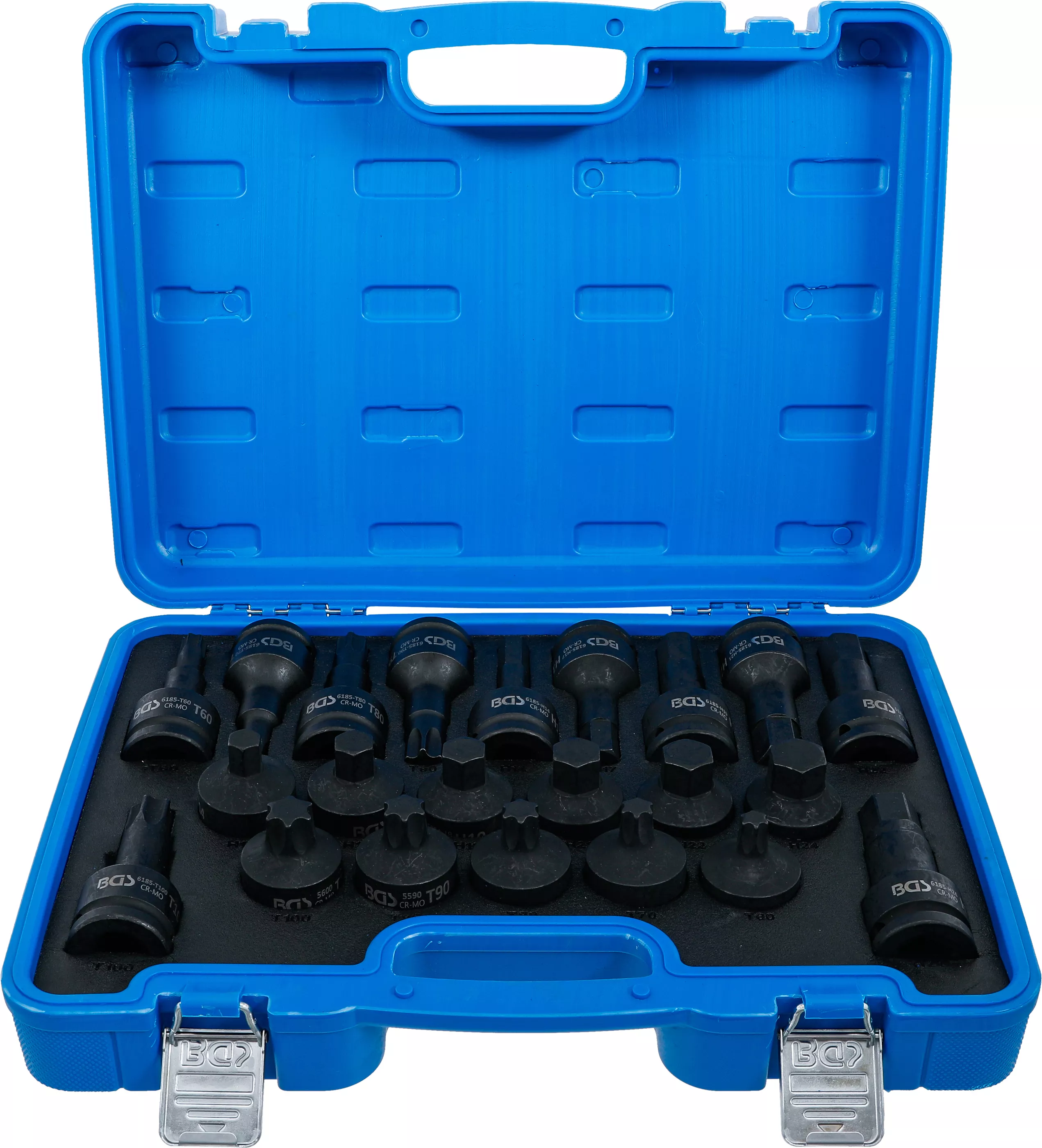 Kraft-Bit-Insats-sats | 20 mm (3/4") | Inre sexkant, T-Profil (för Torx) | 22 delar