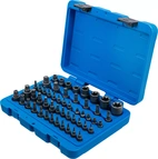 Sats med bits-insatser och hylsnyckelinsatser | E-profil / T-profil (för Torx) / T-profil (för Torx) med borrhål / TP-profil (för Torx Plus) | 52 delar