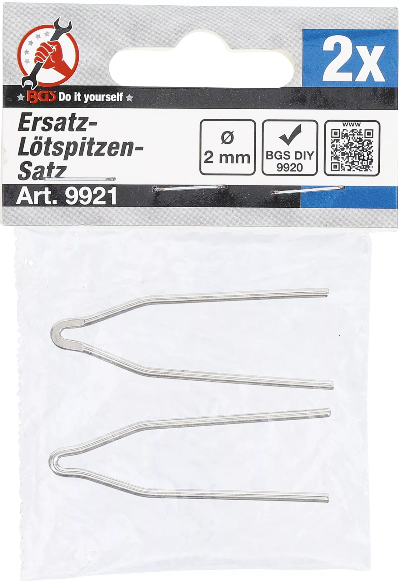 Reserv-lödspetsar-sats | Ø 2 mm | för BGS 9920 | 2 delar