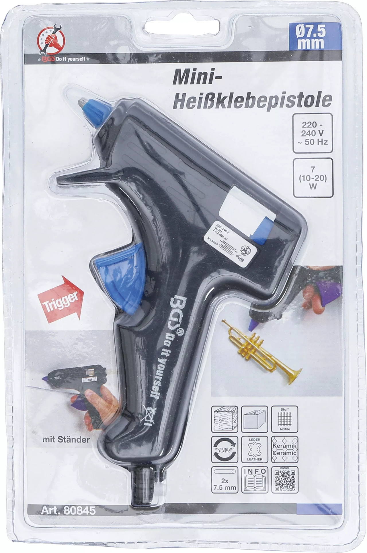 Mini-Smältlimpistol | Limstift-Ø 7,5 mm | 7 W