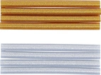 Smältlim-patroner | Guld/silver-metallic | Ø 11 mm, 150 mm | 8 delar