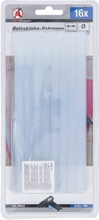 Smältlim-patroner | transparent | Ø 11 mm, 200 mm | 16 delar