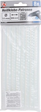 Smältlim-Patroner | transparent | Ø 11 mm, 200 mm | 8 delar
