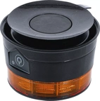 Batteri roterande strålkastare | gul | med magnet | 12 V / 24 V | Ø 130 mm