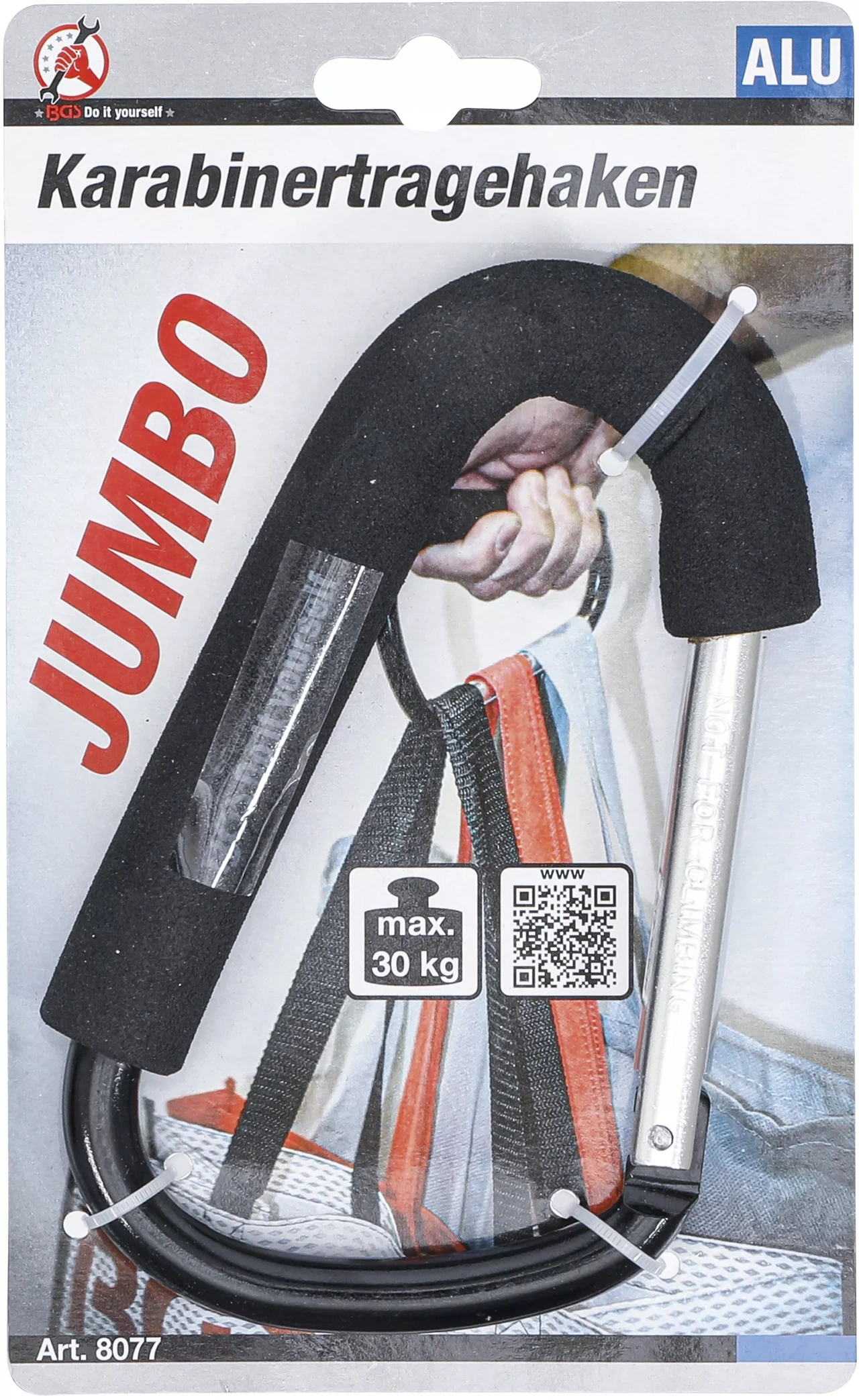 Karbinhake Jumbo 160mm 30 kg