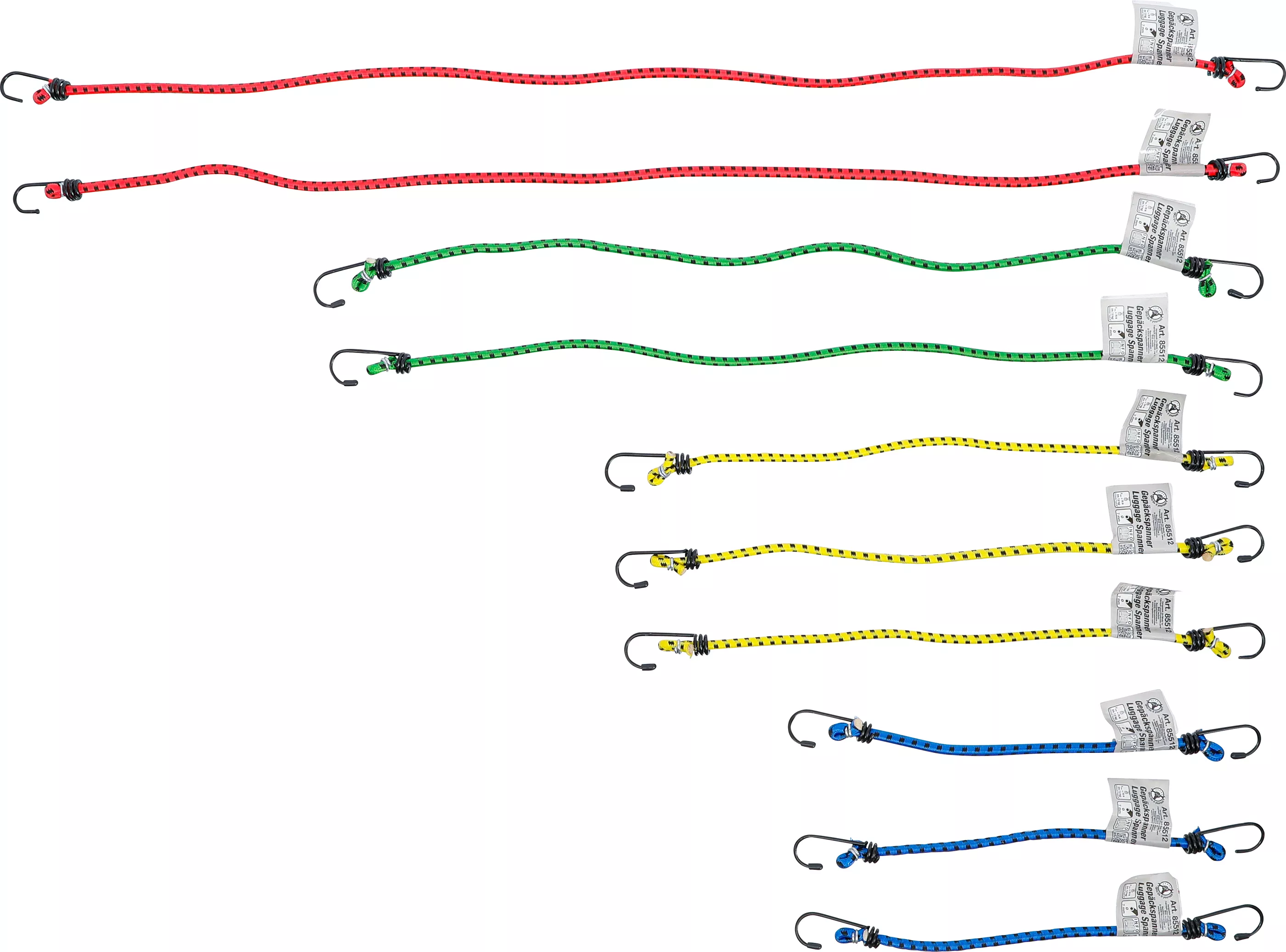 Bagagespännarsats 300-800 mm 10-delar