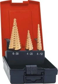 Stegborrsats Uni. HSS TiN 4-12/12-20/20-30