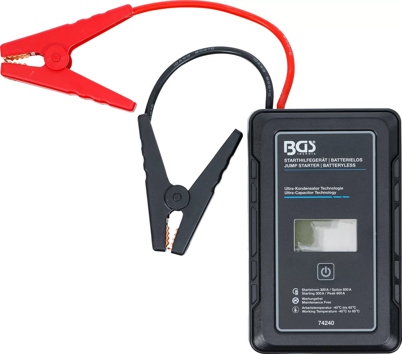 Starthjälp | Batterilös | med Ultra-kondensatorteknik | 12 V / 300 A / 600 A