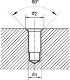 Stegborr DIN 8378 HSS 90° KH M3