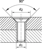 Stegborr DIN 8374 HSS 90° GH M10