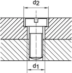 Stegborr DIN 8376 HSS 180° GH M3