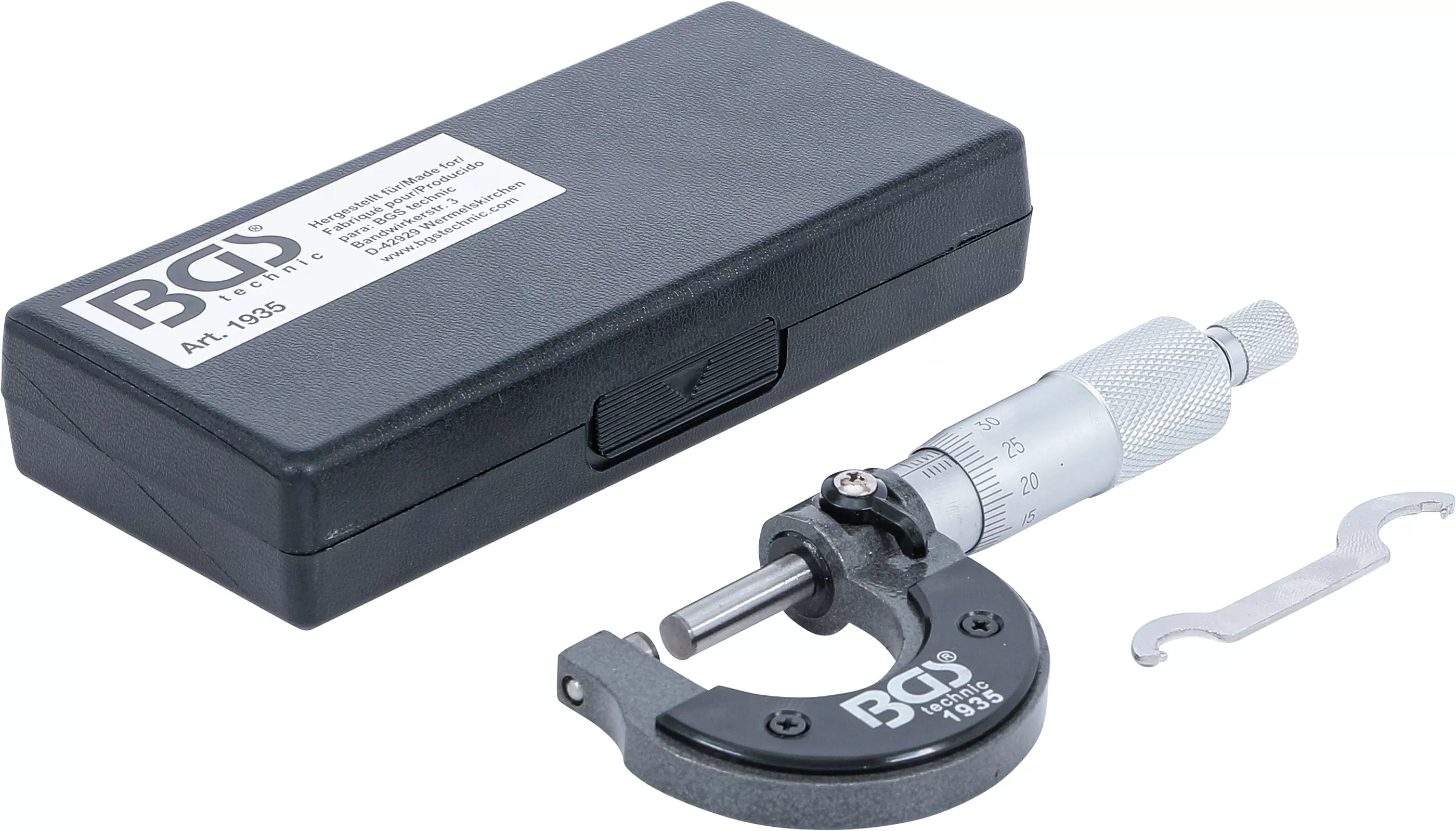 Mikrometer | Noggrannhet 0,01 mm | 0 - 25 mm