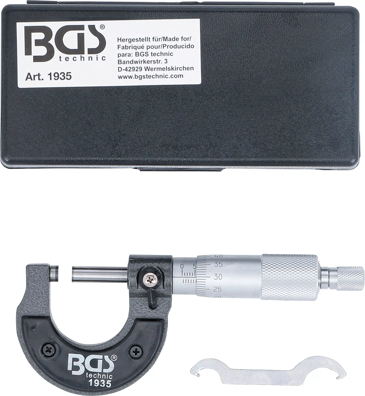 Mikrometer | Noggrannhet 0,01 mm | 0 - 25 mm