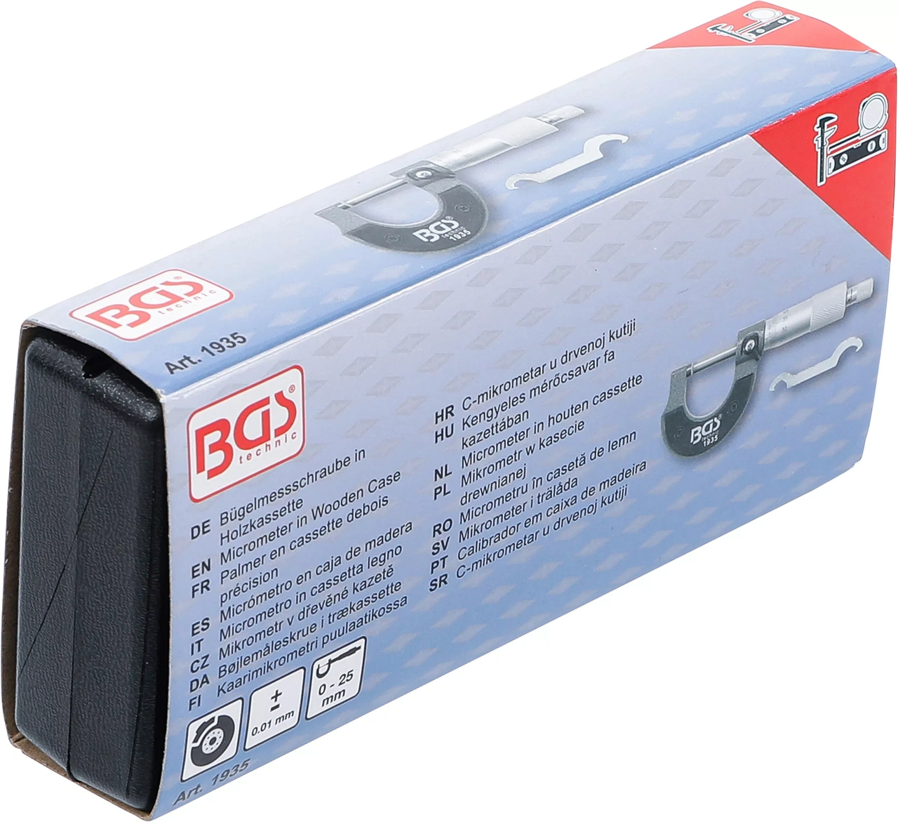 Mikrometer | Noggrannhet 0,01 mm | 0 - 25 mm