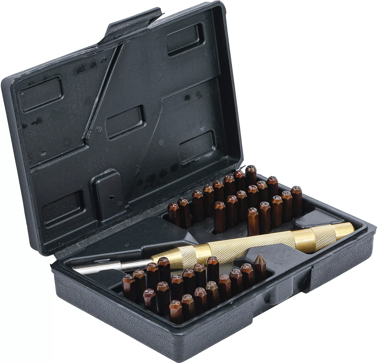 Stämpelsats 36-delar m. 4mm bokstäver och siffror
