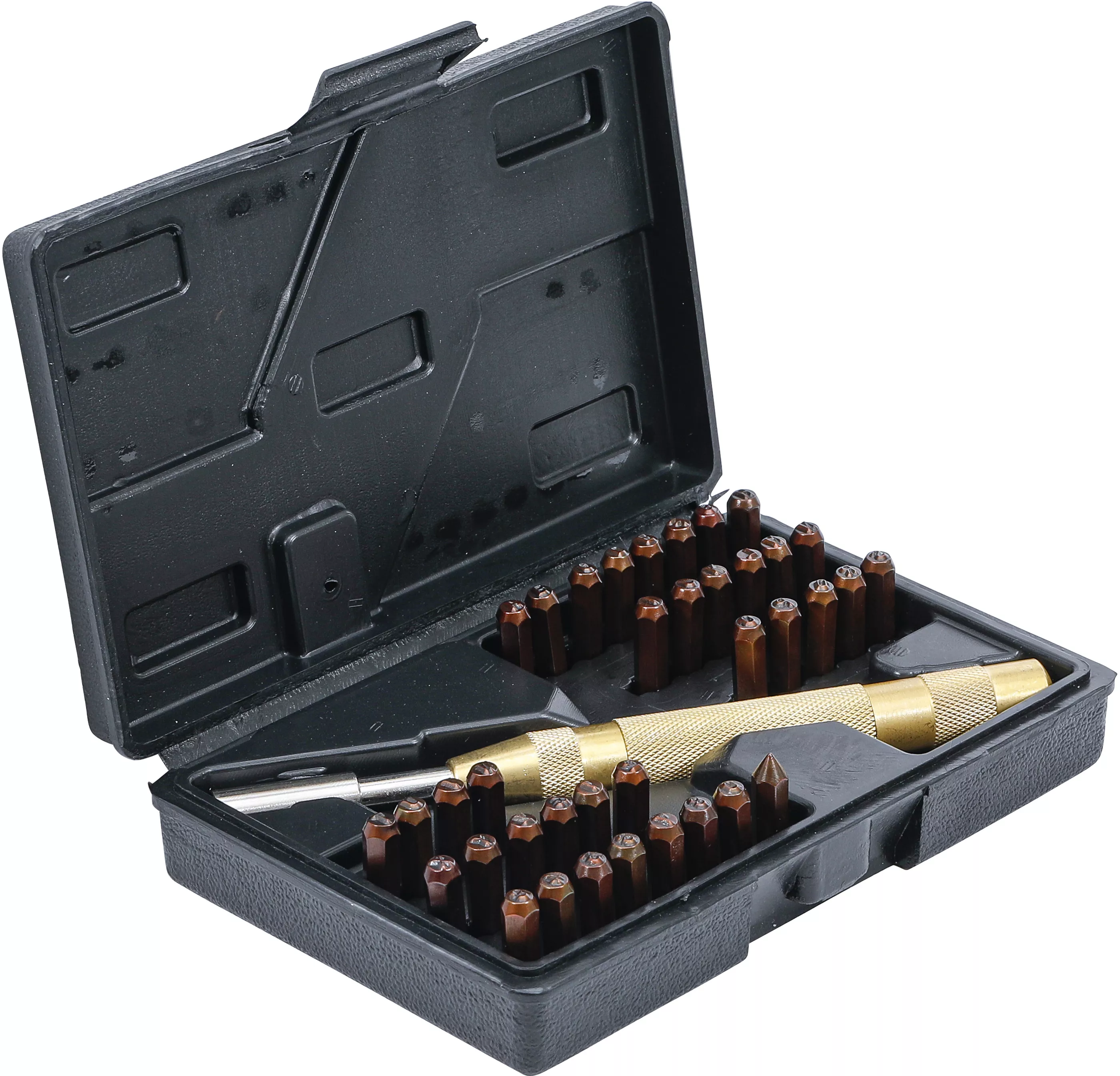 Stämpelsats 36-delar m. 4mm bokstäver och siffror