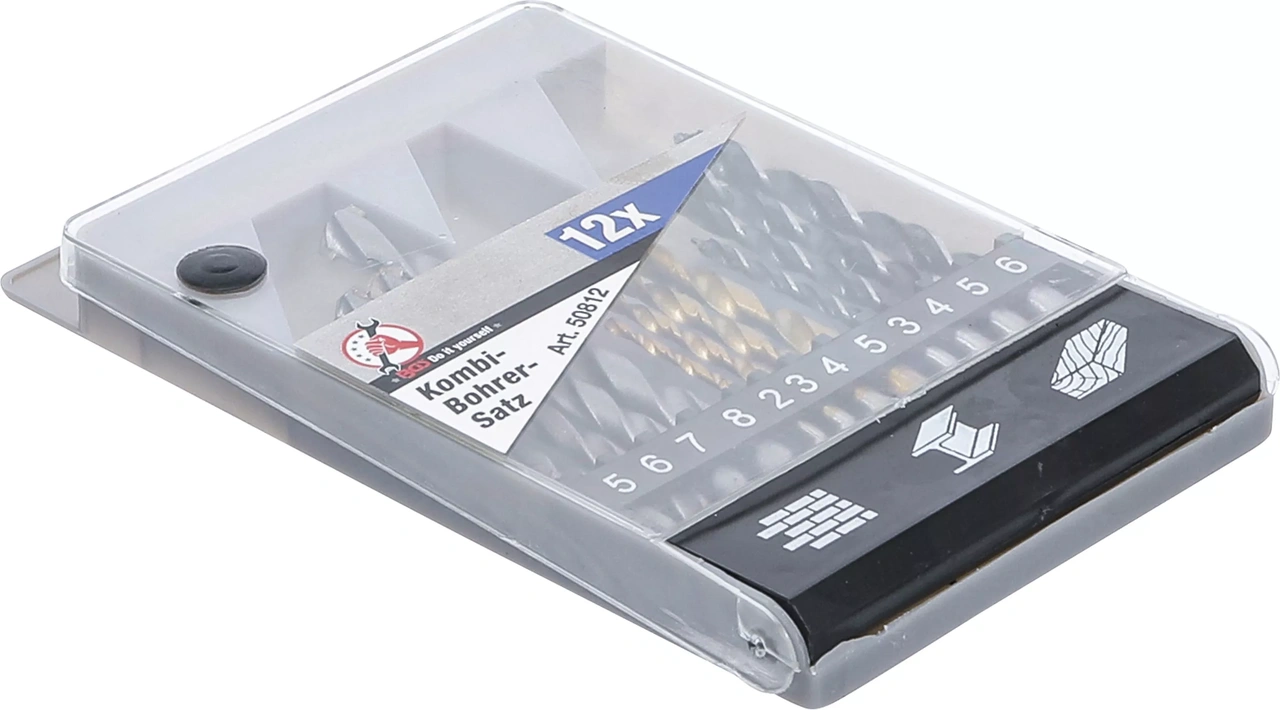 Kombi-borrsats | 2 - 8 mm | 12 delar