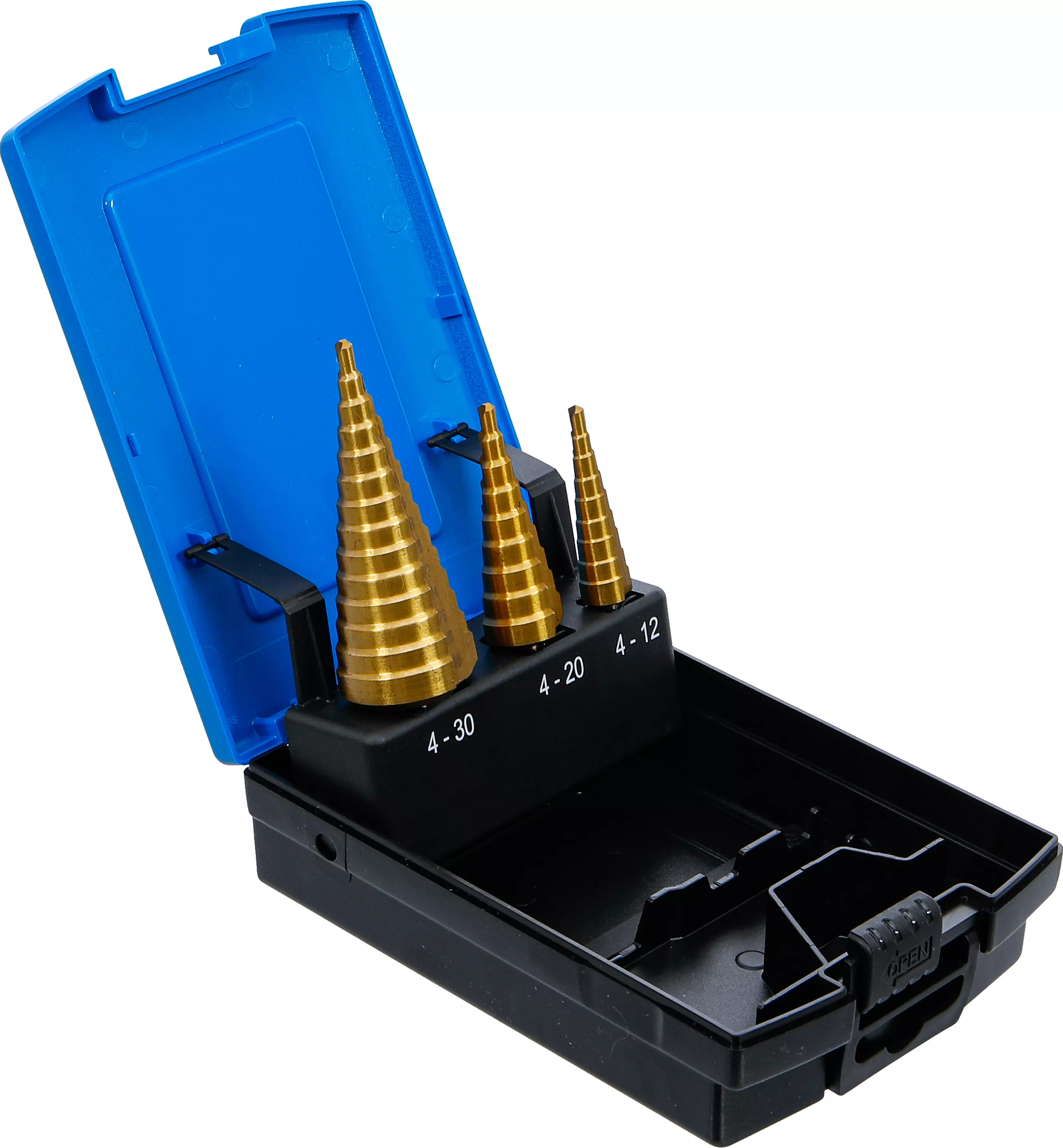 Stegborrsats HSS TiN Ø 4-30mm 3-delar