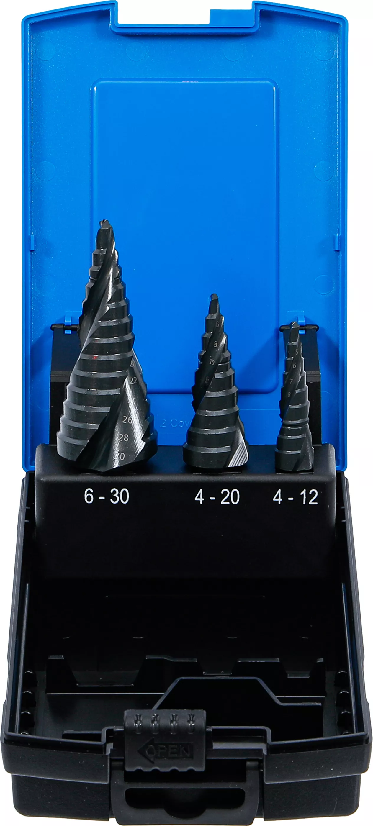 Stegborrsats HSS Ø 4-30mm 3-delar